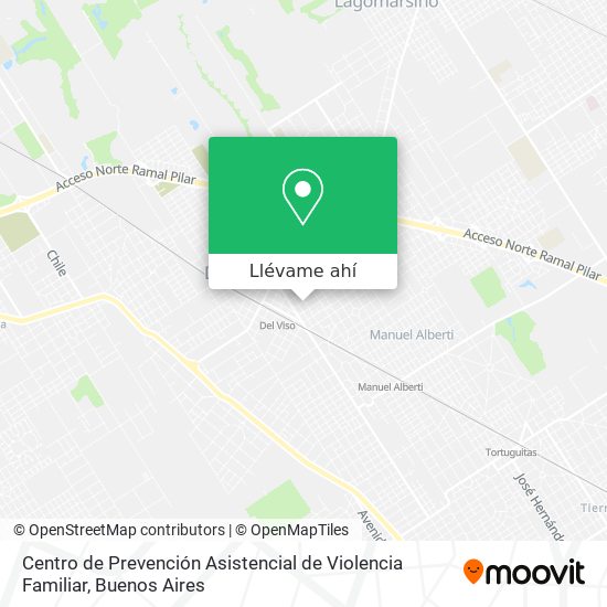 Mapa de Centro de Prevención Asistencial de Violencia Familiar