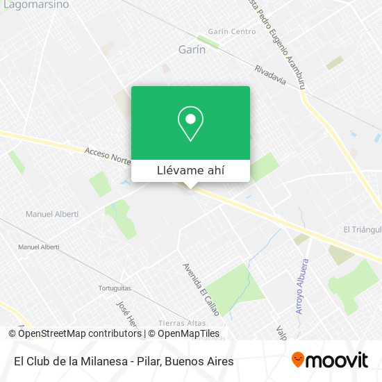 Mapa de El Club de la Milanesa - Pilar