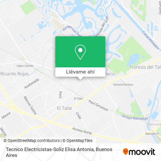 Mapa de Tecnico Electricistas-Soliz Elisa Antonia