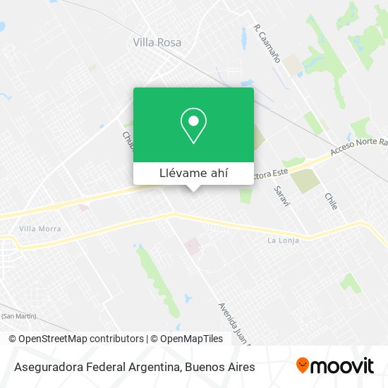 Mapa de Aseguradora Federal Argentina