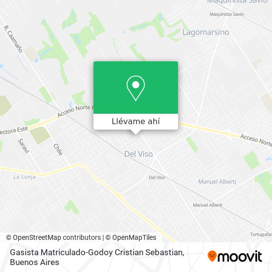 Mapa de Gasista Matriculado-Godoy Cristian Sebastian