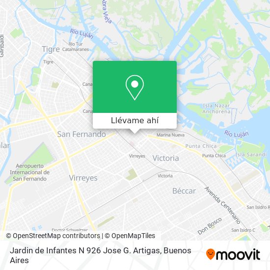 Mapa de Jardin de Infantes N 926 Jose G. Artigas