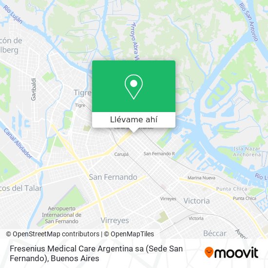 Mapa de Fresenius Medical Care Argentina sa (Sede San Fernando)