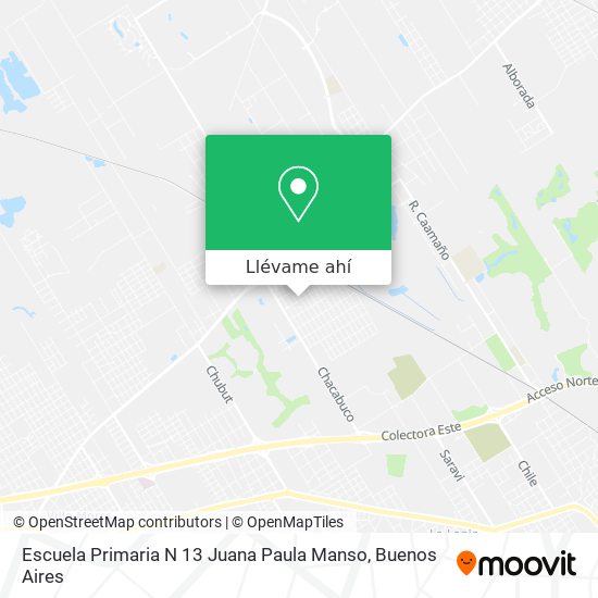 Mapa de Escuela Primaria N 13 Juana Paula Manso