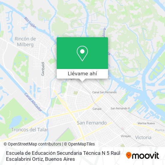 Mapa de Escuela de Educación Secundaria Técnica N 5 Raúl Escalabrini Ortiz