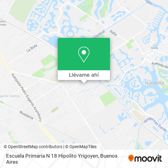 Mapa de Escuela Primaria N 18 Hipolito Yrigoyen