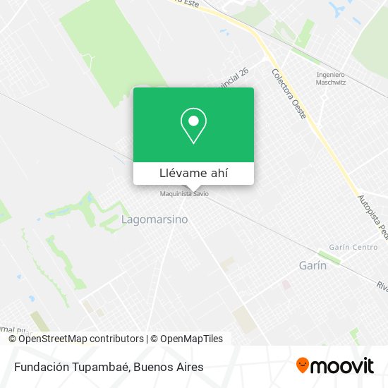 Mapa de Fundación Tupambaé