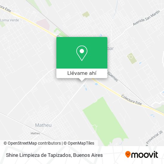 Mapa de Shine Limpieza de Tapizados