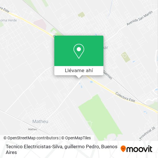 Mapa de Tecnico Electricistas-Silva, guillermo Pedro