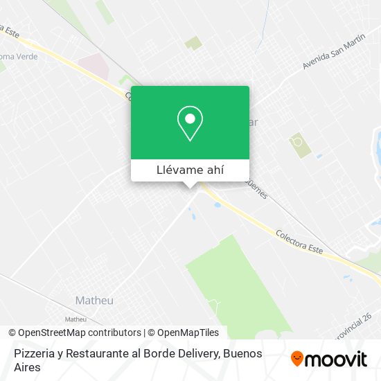 Mapa de Pizzeria y Restaurante al Borde Delivery