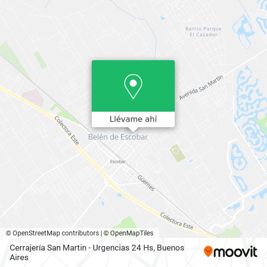 Mapa de Cerrajería San Martin - Urgencias 24 Hs