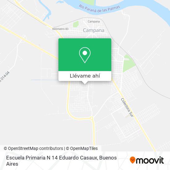 Mapa de Escuela Primaria N 14 Eduardo Casaux