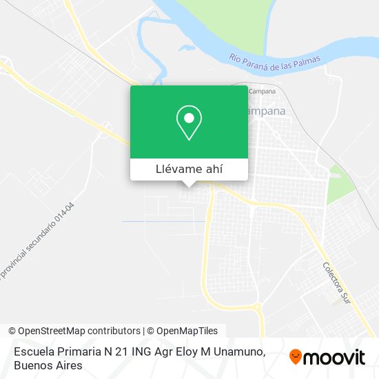 Mapa de Escuela Primaria N 21 ING Agr Eloy M Unamuno