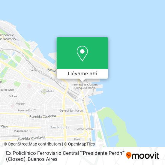 Mapa de Ex Policlínico Ferroviario Central ""Presidente Perón"" (Closed)