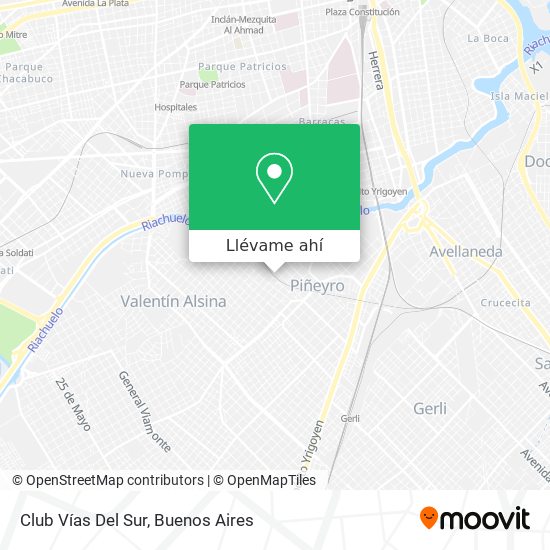 Mapa de Club Vías Del Sur