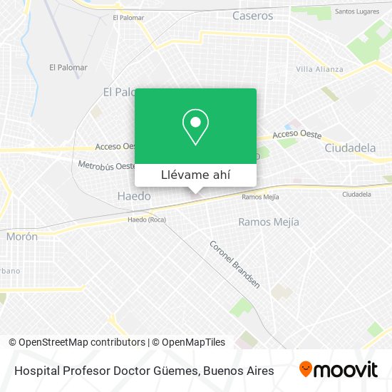Mapa de Hospital Profesor Doctor Güemes