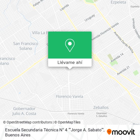 Mapa de Escuela Secundaria Técnica N° 4 ""Jorge A. Sabato""