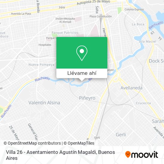 Mapa de Villa 26 - Asentamiento Agustín Magaldi