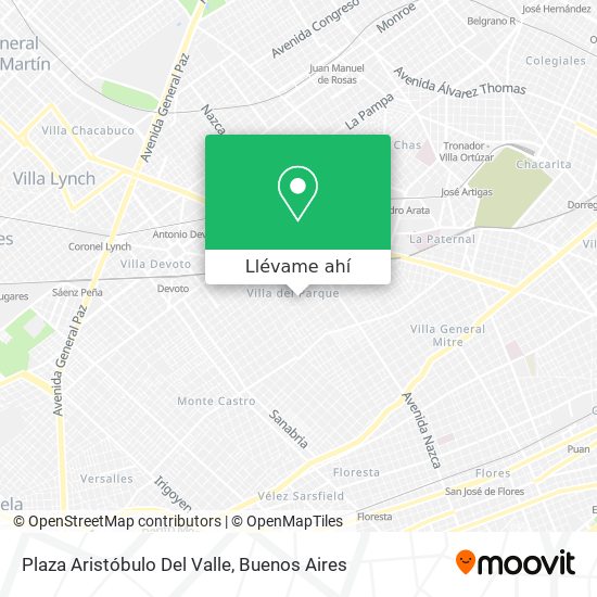 Mapa de Plaza Aristóbulo Del Valle