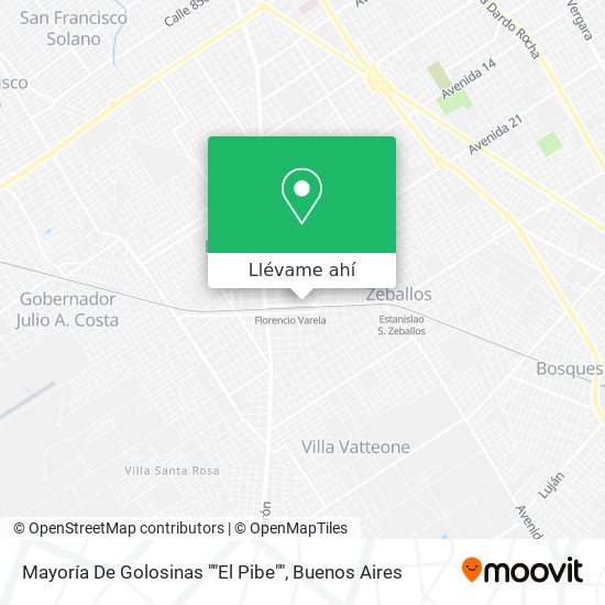Mapa de Mayoría De Golosinas ""El Pibe""