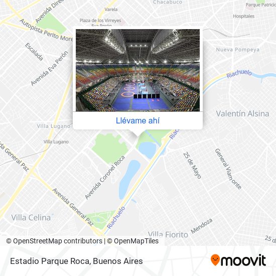 Mapa de Estadio Parque Roca