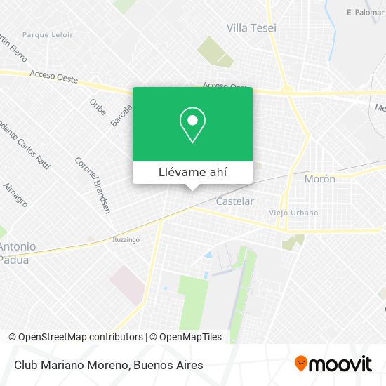 Mapa de Club Mariano Moreno