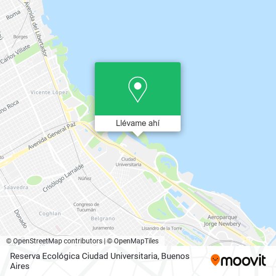 Mapa de Reserva Ecológica Ciudad Universitaria
