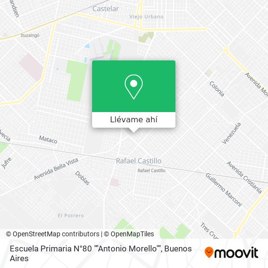 Mapa de Escuela Primaria N°80 ""Antonio Morello""