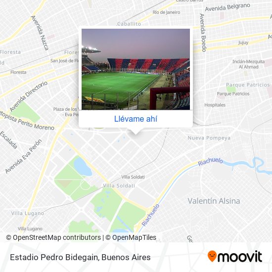 Mapa de Estadio Pedro Bidegain