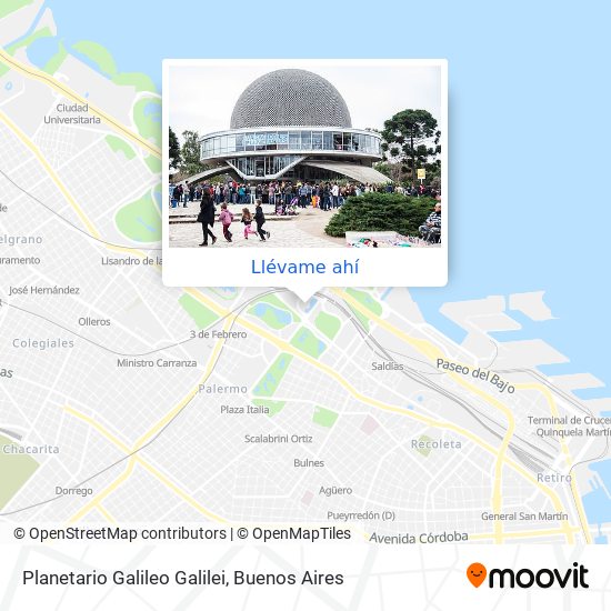 Mapa de Planetario Galileo Galilei