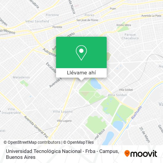 Mapa de Universidad Tecnológica Nacional - Frba - Campus
