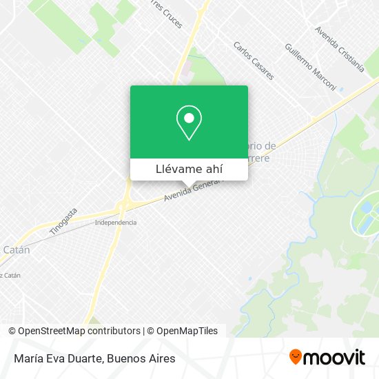 Mapa de María Eva Duarte