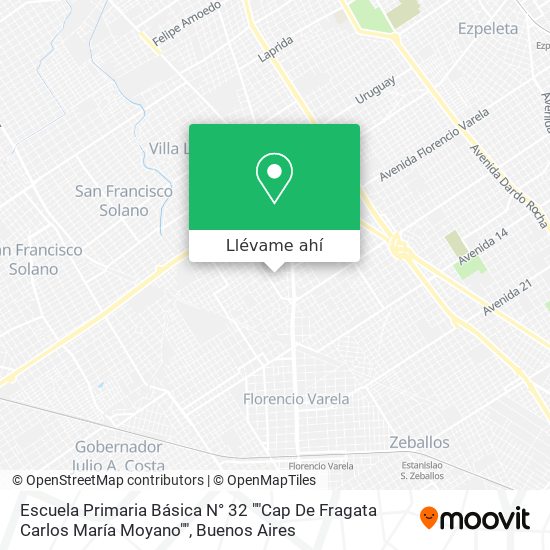 Mapa de Escuela Primaria Básica N° 32 ""Cap De Fragata Carlos María Moyano""