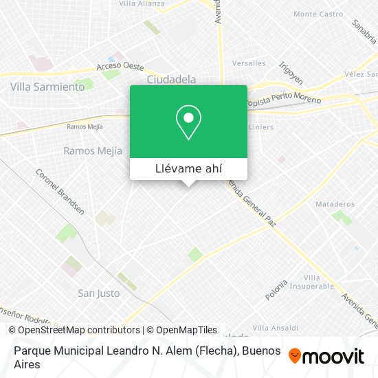 Mapa de Parque Municipal Leandro N. Alem (Flecha)