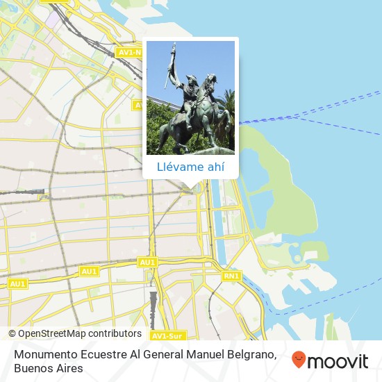 Mapa de Monumento Ecuestre Al General Manuel Belgrano