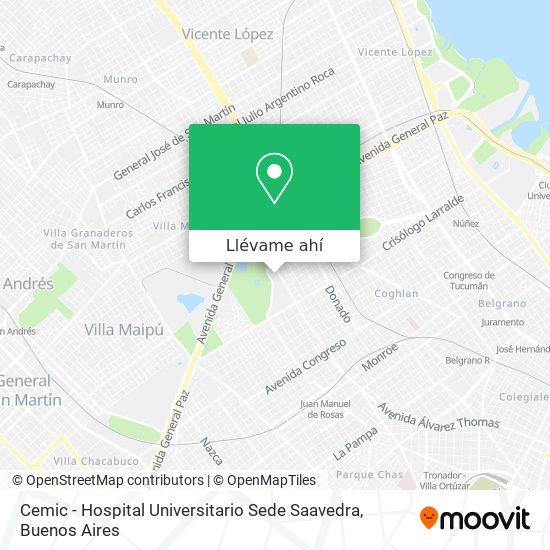 Mapa de Cemic - Hospital Universitario Sede Saavedra