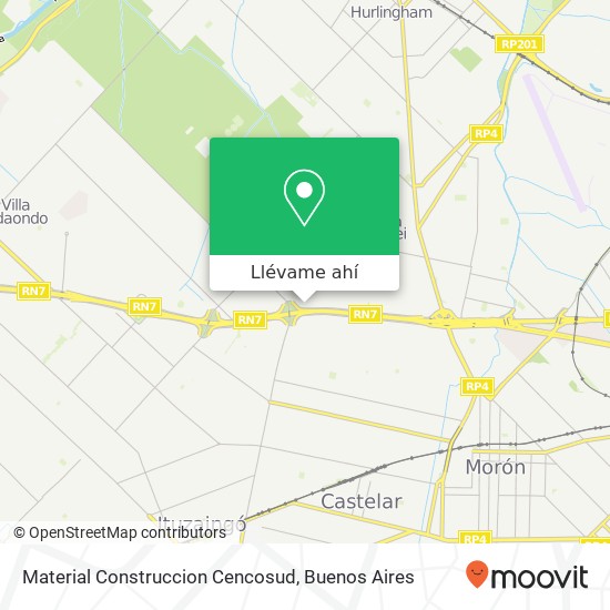 Mapa de Material Construccion Cencosud