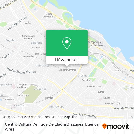 Mapa de Centro Cultural Amigos De Eladia Blázquez