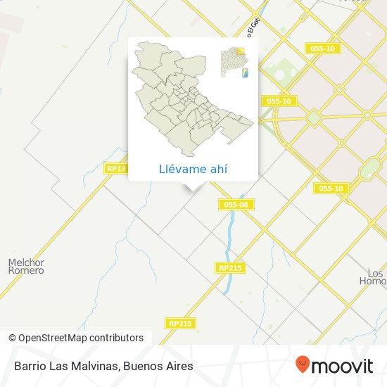 Mapa de Barrio Las Malvinas