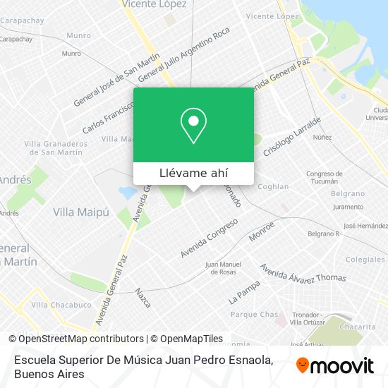 Mapa de Escuela Superior De Música Juan Pedro Esnaola