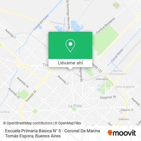 Mapa de Escuela Primaria Básica N° 5 - Coronel De Marina Tomás Espora