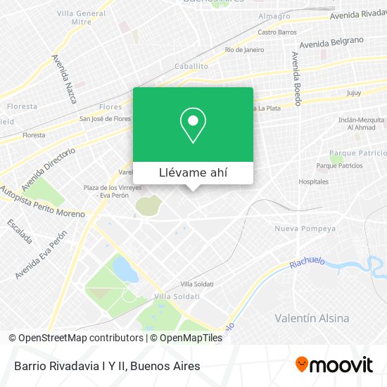 Mapa de Barrio Rivadavia I Y II