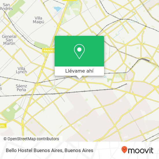 Mapa de Bello Hostel Buenos Aires