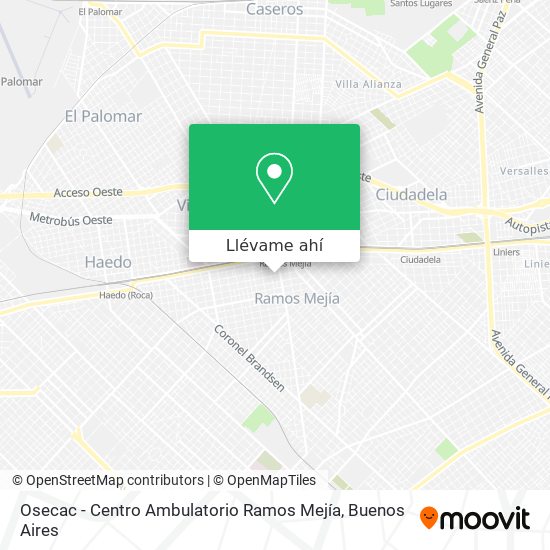 Mapa de Osecac - Centro Ambulatorio Ramos Mejía