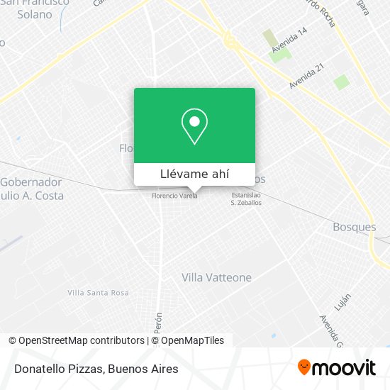 Mapa de Donatello Pizzas