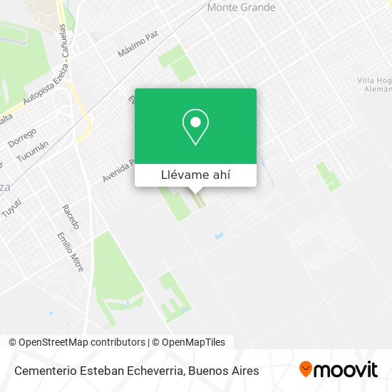 Mapa de Cementerio Esteban Echeverria