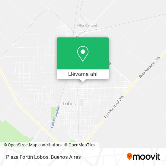 Mapa de Plaza Fortín Lobos