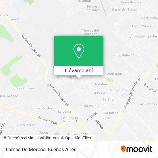Mapa de Lomas De Moreno