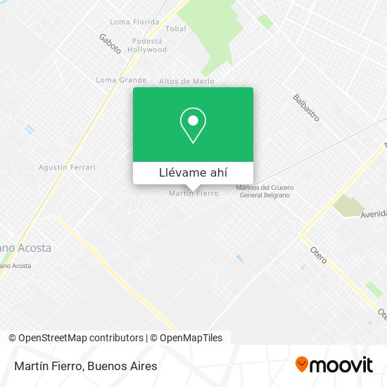 Mapa de Martín Fierro