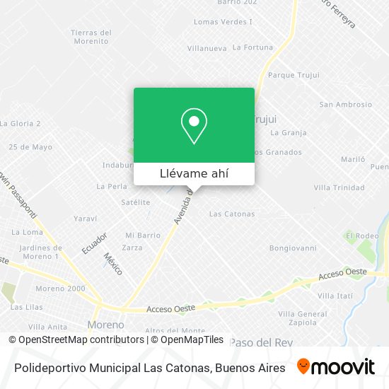 Mapa de Polideportivo Municipal Las Catonas
